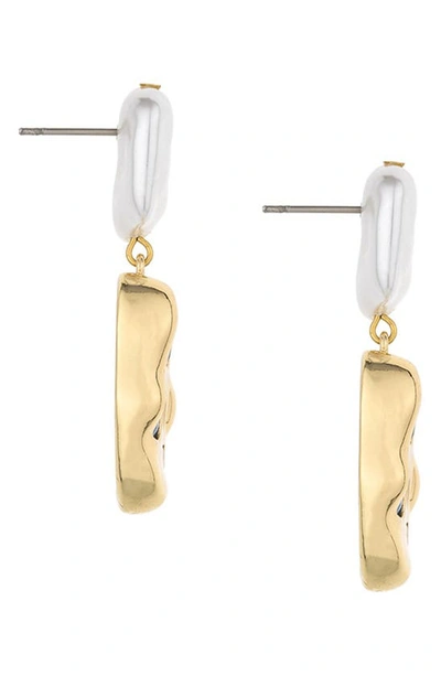 Shop Ettika Rainbow Nugget Drop Earrings In Gold