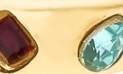 Ettika Rainbow Crystal Band Ring In Gold