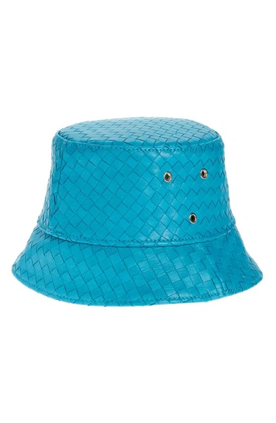 Shop Bottega Veneta Intrecciato Leather Bucket Hat In Dip