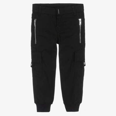 Shop Givenchy Boys Black 4g Cargo Trousers