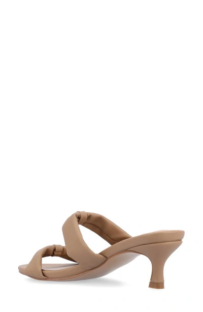 Journee Collection Dyllan Kitten Heel Sandal In Taupe