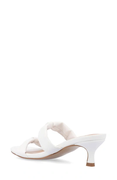 Shop Journee Collection Dyllan Kitten Heel Sandal In White