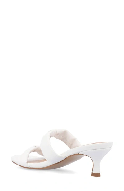 Journee Collection Dyllan Kitten Heel Sandal In White