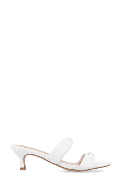 Shop Journee Collection Dyllan Kitten Heel Sandal In White