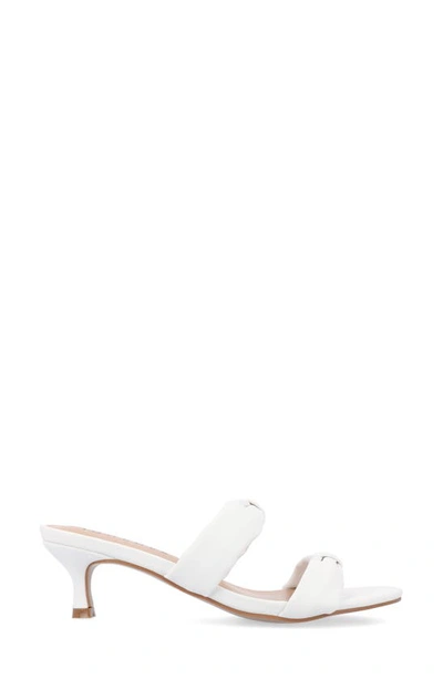 Journee Collection Dyllan Kitten Heel Sandal In White