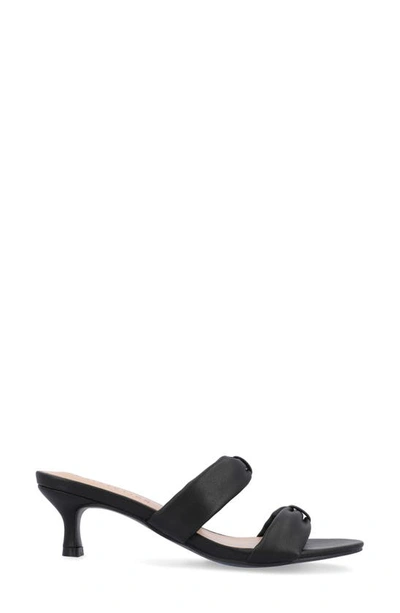 Shop Journee Collection Dyllan Kitten Heel Sandal In Black