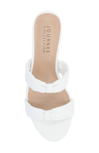Journee Collection Dyllan Kitten Heel Sandal In White