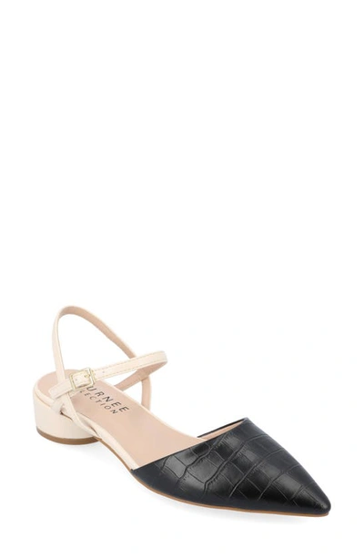 JOURNEE COLLECTION JOURNEE COLLECTION BRYNN CROC EMBOSSED PUMP 