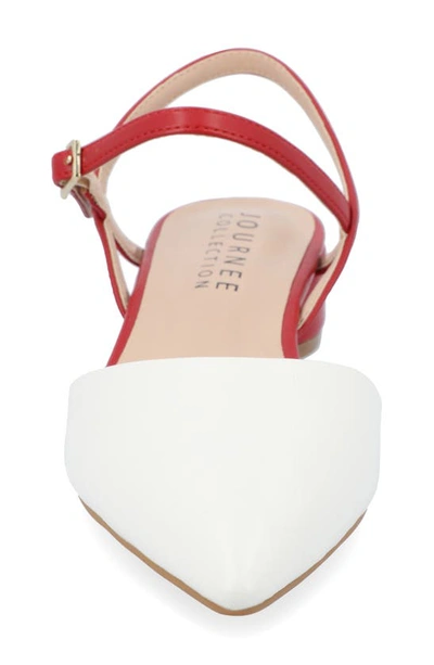 Journee Collection Brynn Croc Embossed Pump In White