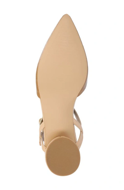 Journee Collection Brynn Croc Embossed Pump In Tan