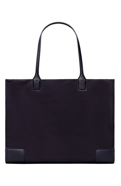 Tory Burch Ella Mini Recycled Nylon Tote Bag In Tory Navy