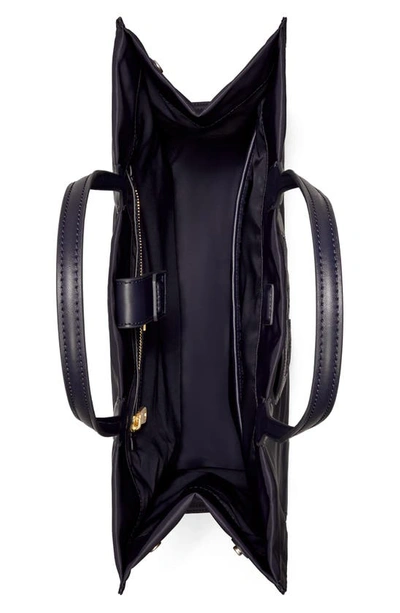 Tory Burch Ella Mini Recycled Nylon Tote Bag In Tory Navy