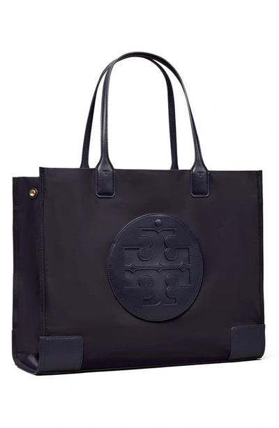 Tory Burch Ella Mini Recycled Nylon Tote Bag In Tory Navy