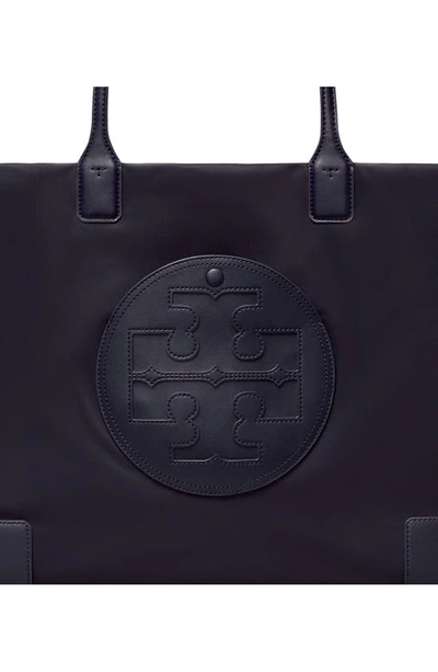 Tory Burch Ella Mini Recycled Nylon Tote Bag In Tory Navy