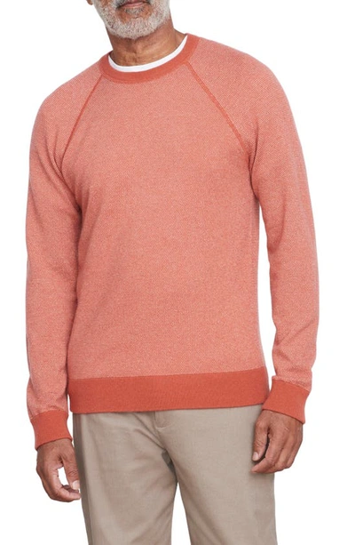 Shop Vince Birdseye Wool & Cashmere Sweater In Burnt Sunset/ Pearl