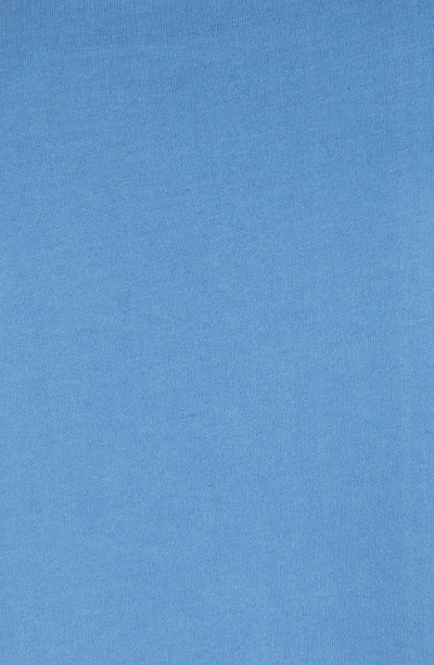 Shop Moncler Logo Cotton Crewneck Sweatshirt In Blue