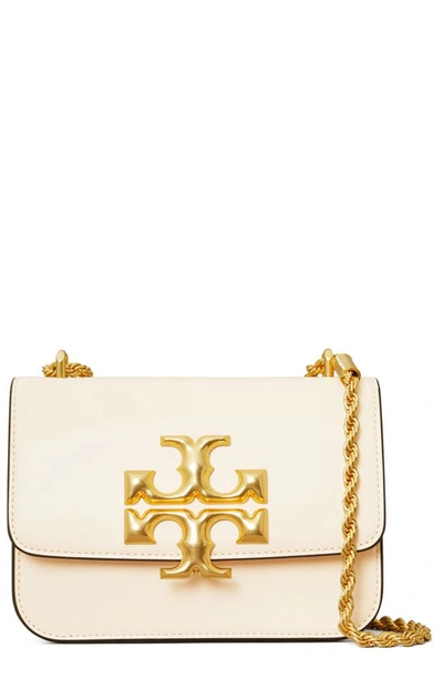 Shop Tory Burch Small Eleanor Convertible Leather Shoulder Bag In New Cream