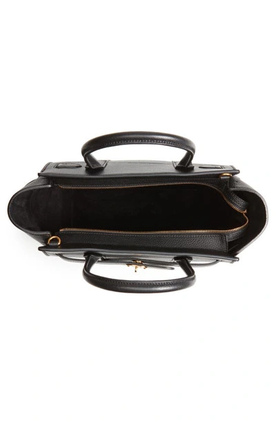 Shop Mulberry Small Zipped Bayswater Leather Satchel In Black