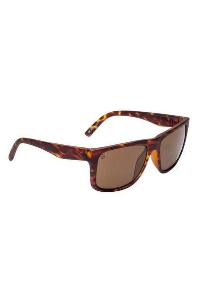 Shop Electric Swingarm Xl 59mm Flat Top Sunglasses In Matte Tort/ Bronze