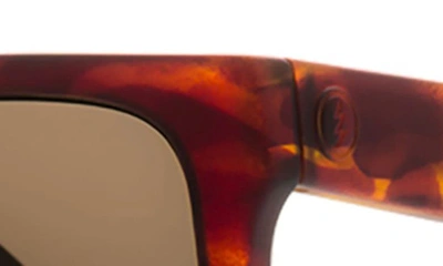Shop Electric Swingarm Xl 59mm Flat Top Sunglasses In Matte Tort/ Bronze