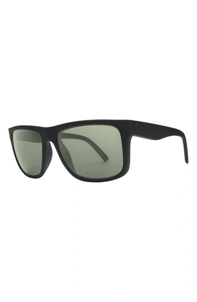 Shop Electric Swingarm Xl 59mm Flat Top Polarized Sunglasses In Matte Black/ Grey Polar