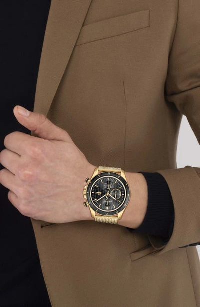 Shop Lacoste Neoheritage Chronograph Mesh Bracelet Watch, 43mm In Black