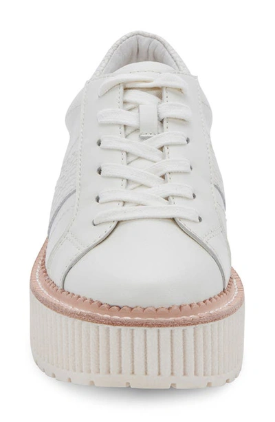 Shop Dolce Vita Tiger Platform Sneaker In White Leather