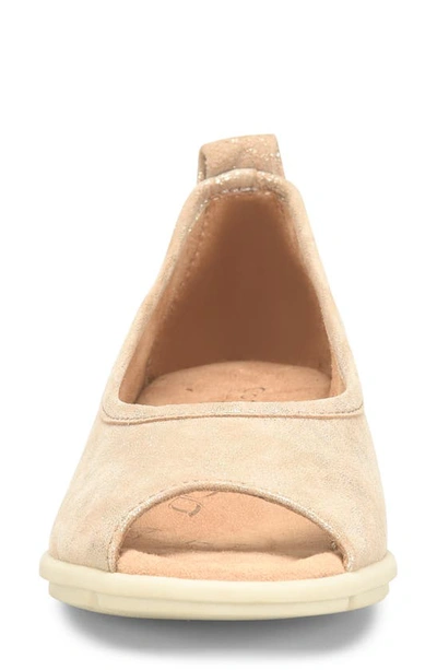 Shop Comfortiva Pratima Peep Toe Ballet Flat In Anthracite