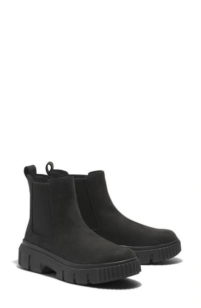 Shop Timberland Greyfield Chelsea Boot In Black Nubuck