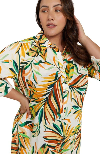Shop Artesands Monteverdi Cover-up Shirtdress In Multi