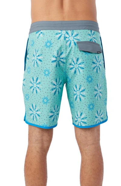 Shop O'neill Cruzer Scallop Board Shorts In Aqua Wash