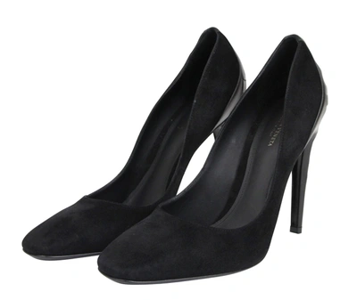 Shop Bottega Veneta Women's Suede Leather Kid Luxe Heels In Black