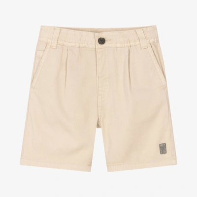 Shop Mayoral Boys Beige Cotton Shorts