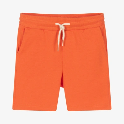 Shop Mayoral Boys Orange Jersey Shorts