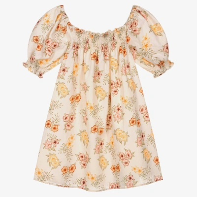 Shop The New Society Girls Ivory & Red Floral Dress