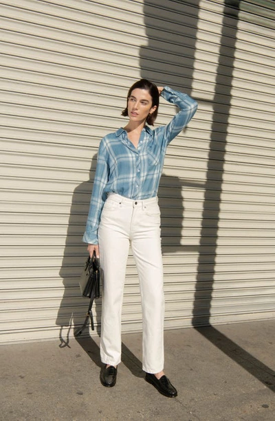Rails Hunter Plaid Button-front Shirt In Harbor White