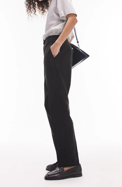 Shop Topshop Tailored Cigarette Trousers In Black