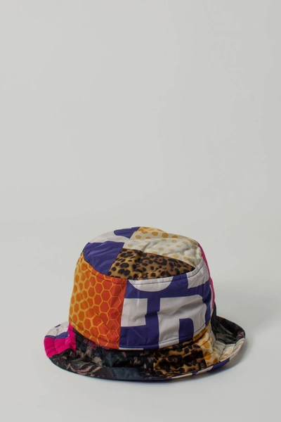 Dries Van Noten Patchwork-print Wide-brim Shell Bucket Hat