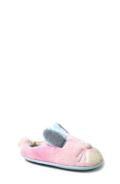 Shop Dearfoams Kids' Faux Fur Easter Clog Slipper In Pink Tie Dye