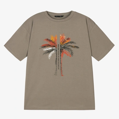 Shop Mayoral Nukutavake Boys Green Cotton Palm Tree T-shirt