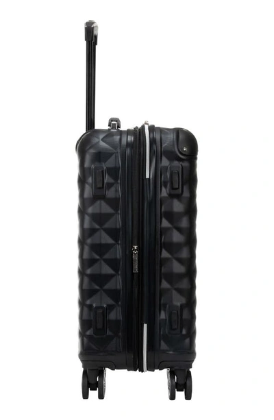Kenneth Cole Reaction Diamond Tower 20" Hardside Spinner Luggage In Black
