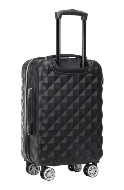 Kenneth Cole Reaction Diamond Tower 20" Hardside Spinner Luggage In Black