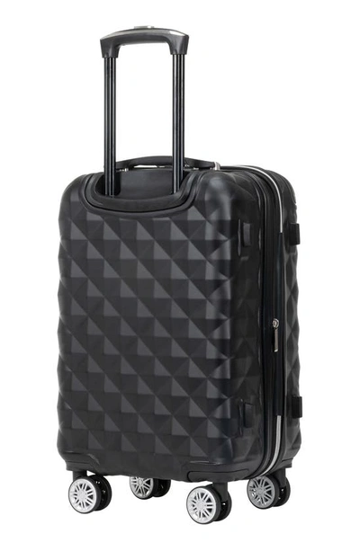 Kenneth Cole Reaction Diamond Tower 20" Hardside Spinner Luggage In Black