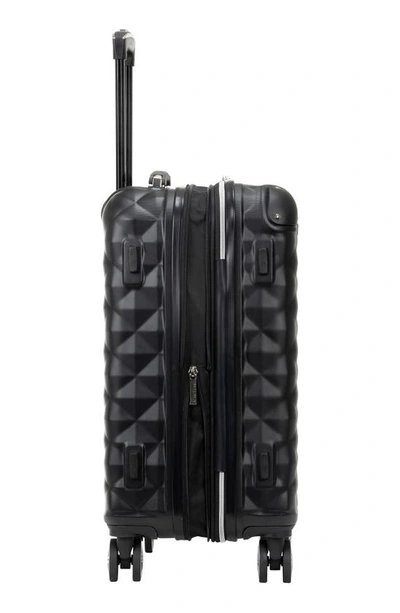 Kenneth Cole Reaction Diamond Tower 20" Hardside Spinner Luggage In Black