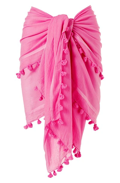 Shop Melissa Odabash Tassel Cover-up Pareo In Hot Pink