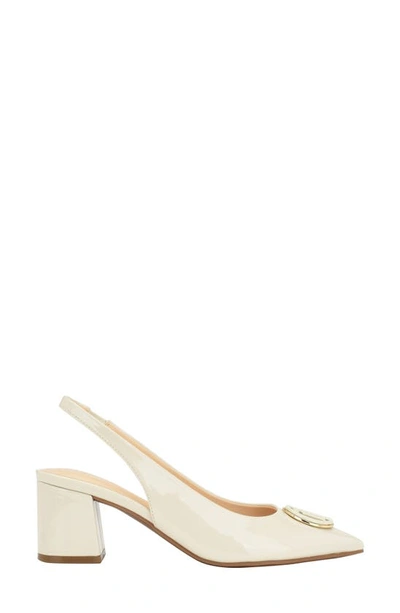 Shop Tommy Hilfiger Nileo Slingback Pointed Toe Pump In Ivory