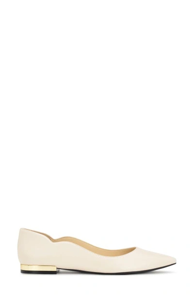 Shop Nine West Lovlady Pointed Toe Flat In Ivory