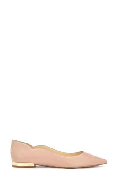 Nine West Lovlady Pointed Toe Flat In Light Natural
