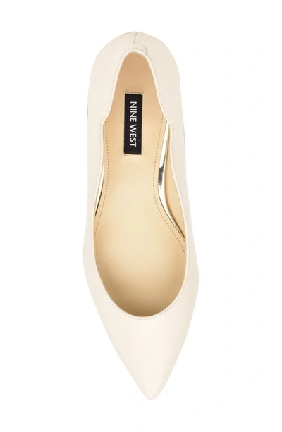 Nine West Lovlady Pointed Toe Flat In Ivory