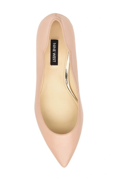 Nine West Lovlady Pointed Toe Flat In Light Natural